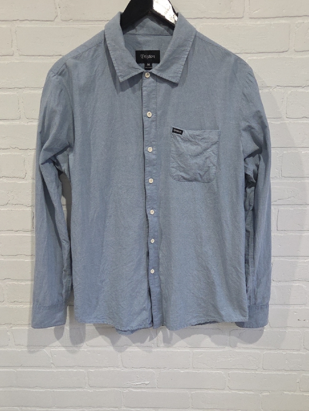 Brixton Light Blue Long-Sleeve Button-Down Shirt